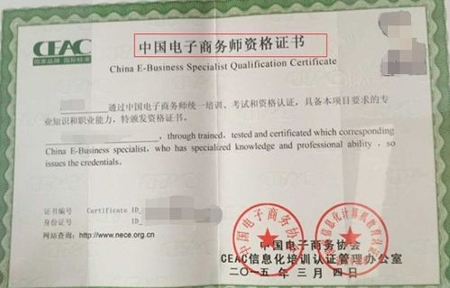 电子商务专业能考哪些证
