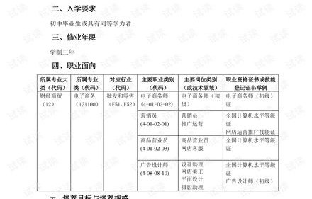 二本电子商务学什么专业